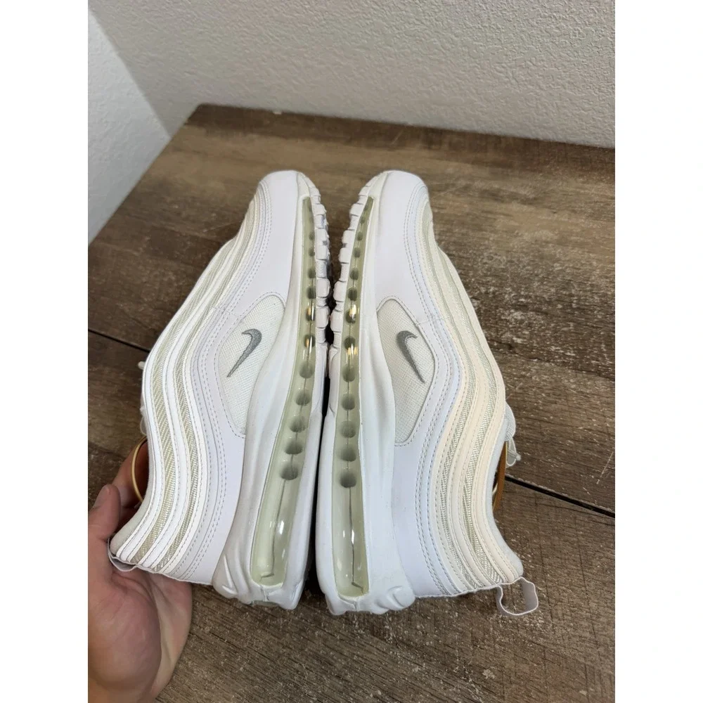 Nike Air Max 97 Mens Size 10.5 White Gray Athletic Running Shoes Sneakers